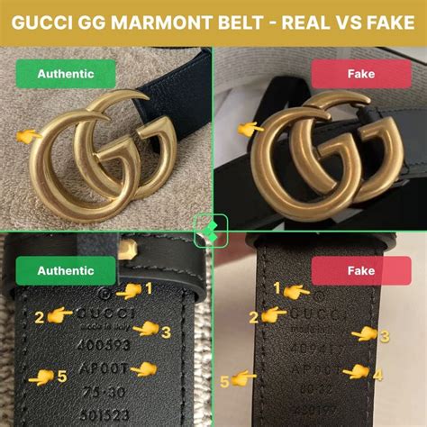 gucci gg belt fake vs real|authentic gucci marmont.